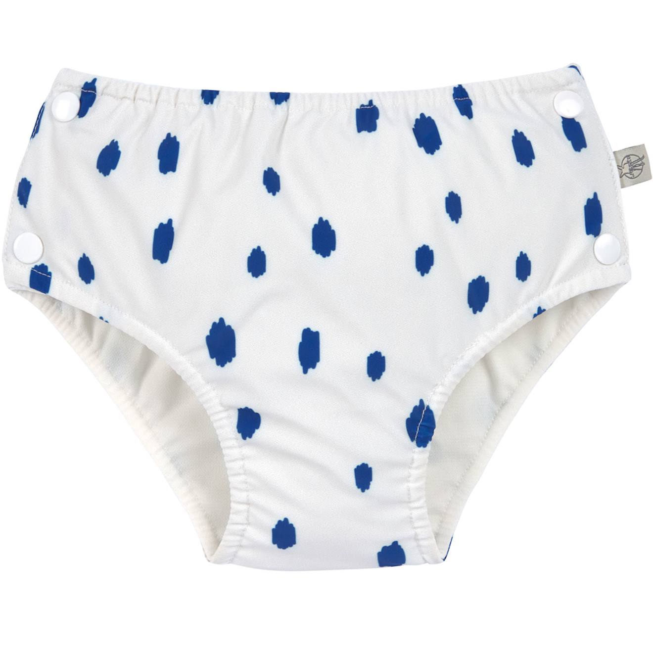 Maillot De Bain Couche Blanc Et Bleu