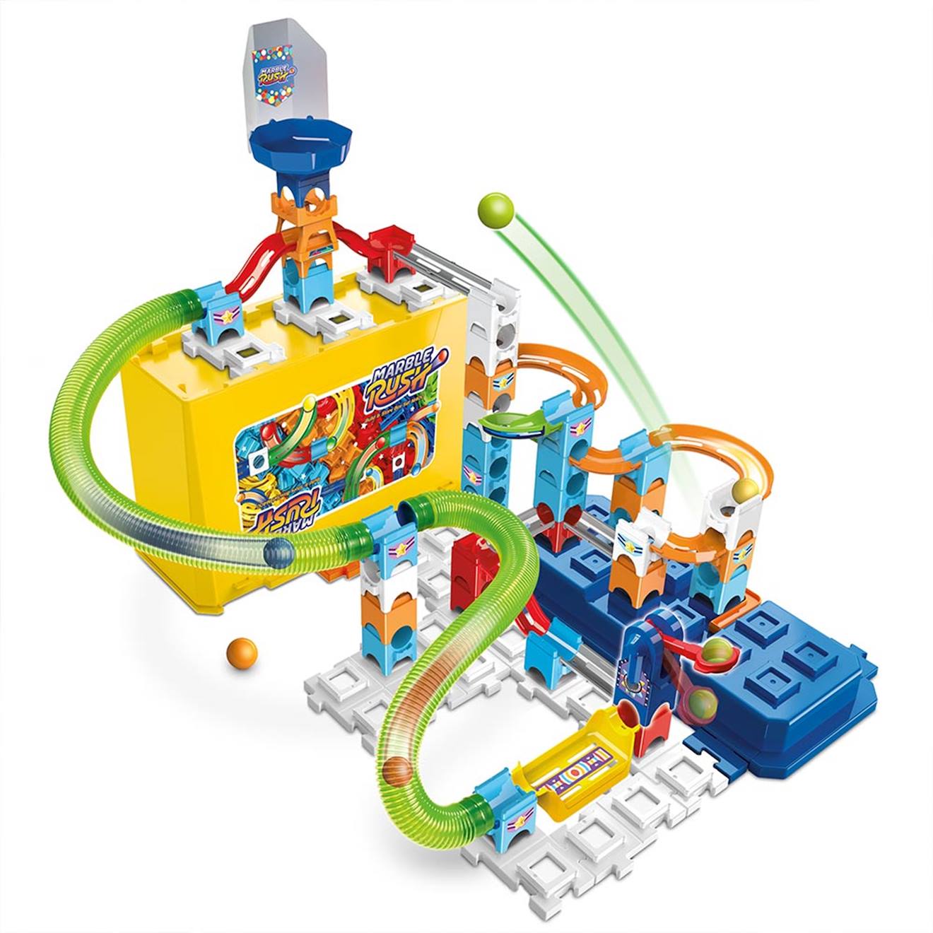 Circuit À Billes Marble Rush Build & Store Box Set M400 Multicolore
