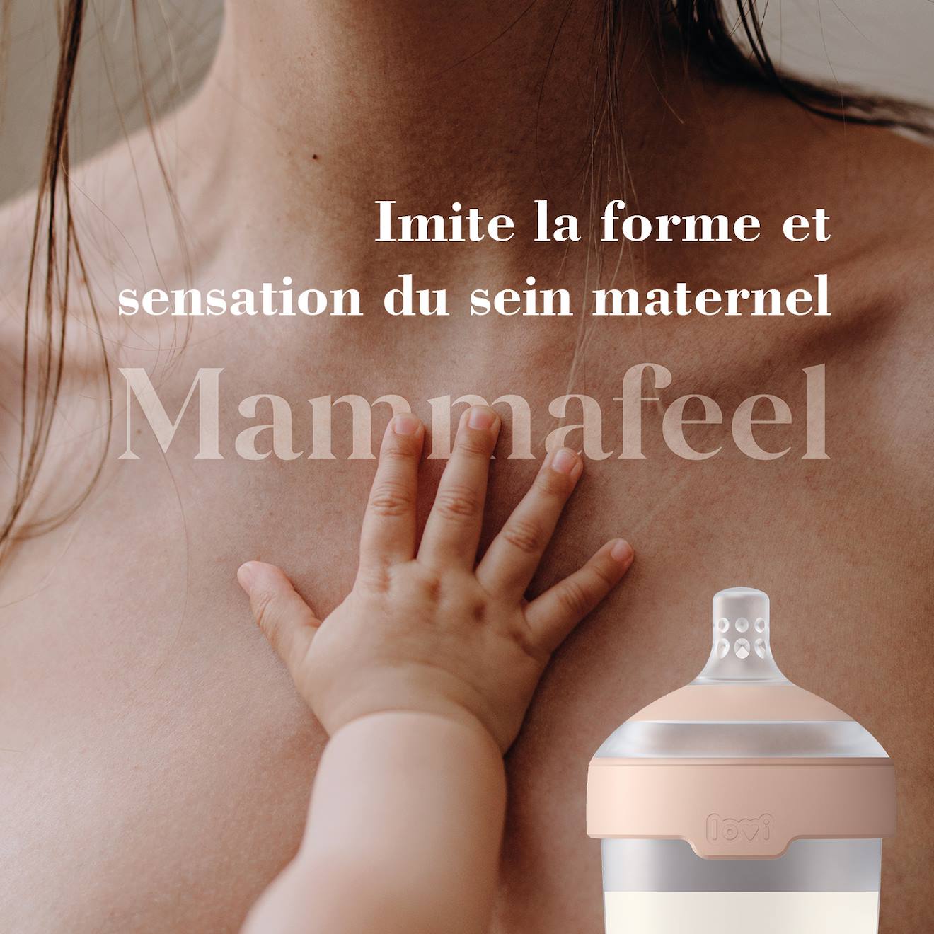 Lovi Biberon Mammafeel - Beige (Difrax) - Image 2
