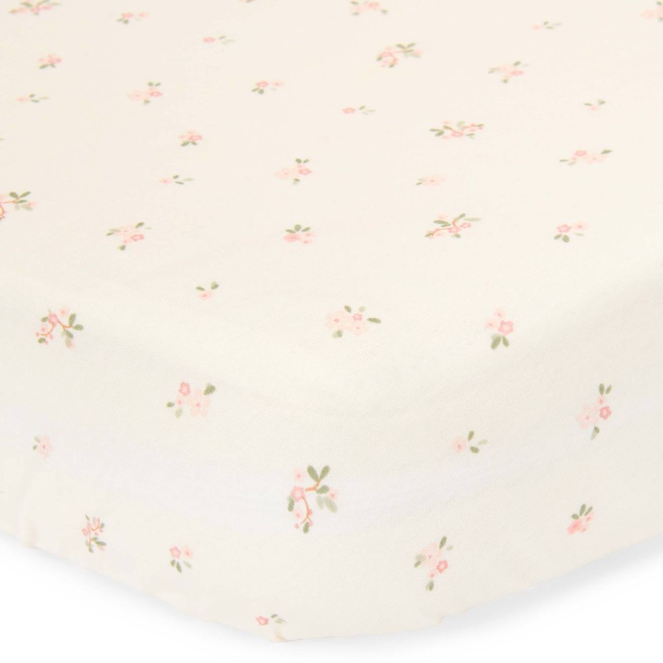 Drap Housse Lit Bébé Forest Treasures (60 X 120 Cm) Blanc, Rose (Little Dutch) - Couverture