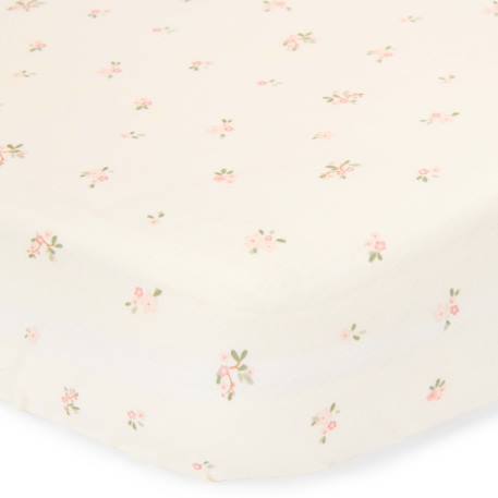 Little Dutch - Drap Housse Lit Bébé Forest Treasures (60 X 120 Cm) Blanc, Rose