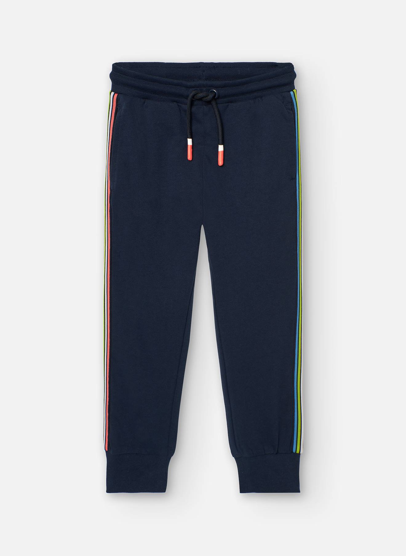 Pantalon De Sport En Coton Avec Cordon De Serrage Bleu