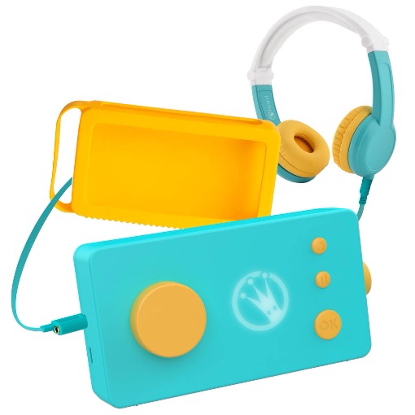 Pack Ma Fabrique À Histoires Avec Casque Audio Et Coque De Protection Jaune