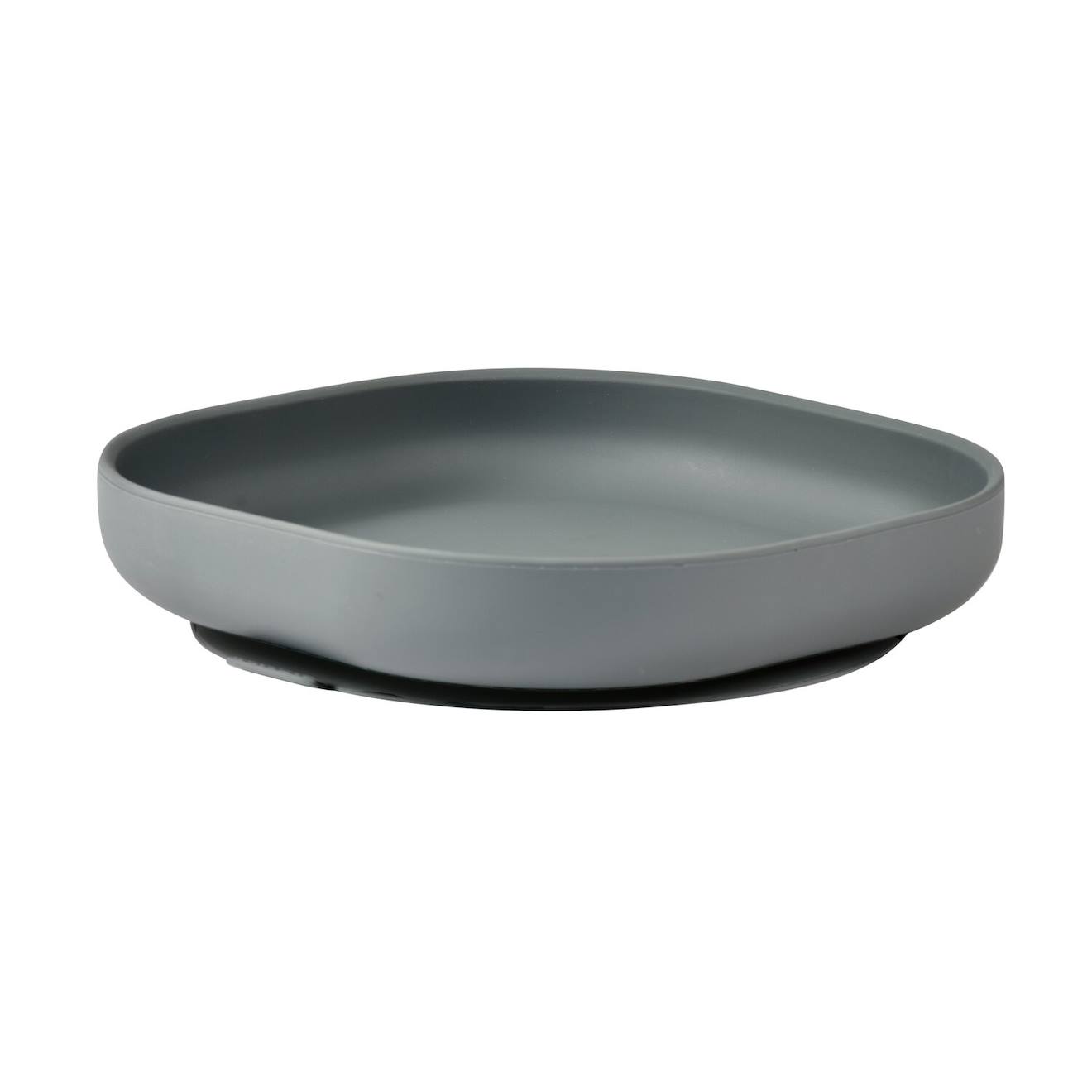 Assiette Ventouse Bébé En Silicone Gris