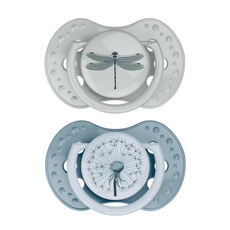 Difrax - Lot De 2 Sucettes Dynamique Lovi Botanic Bleu