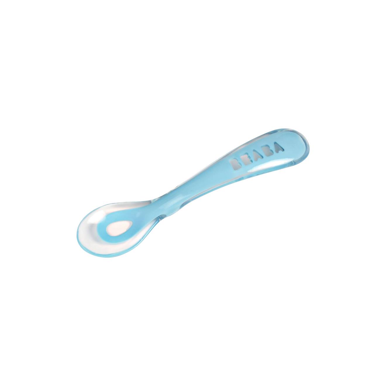 Cuillère 2ème Âge En Silicone Bleu