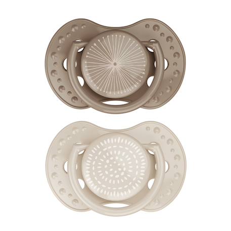 Lot de 2 sucettes dynamique lovi harmony Beige+Gris 1 - vertbaudet enfant 