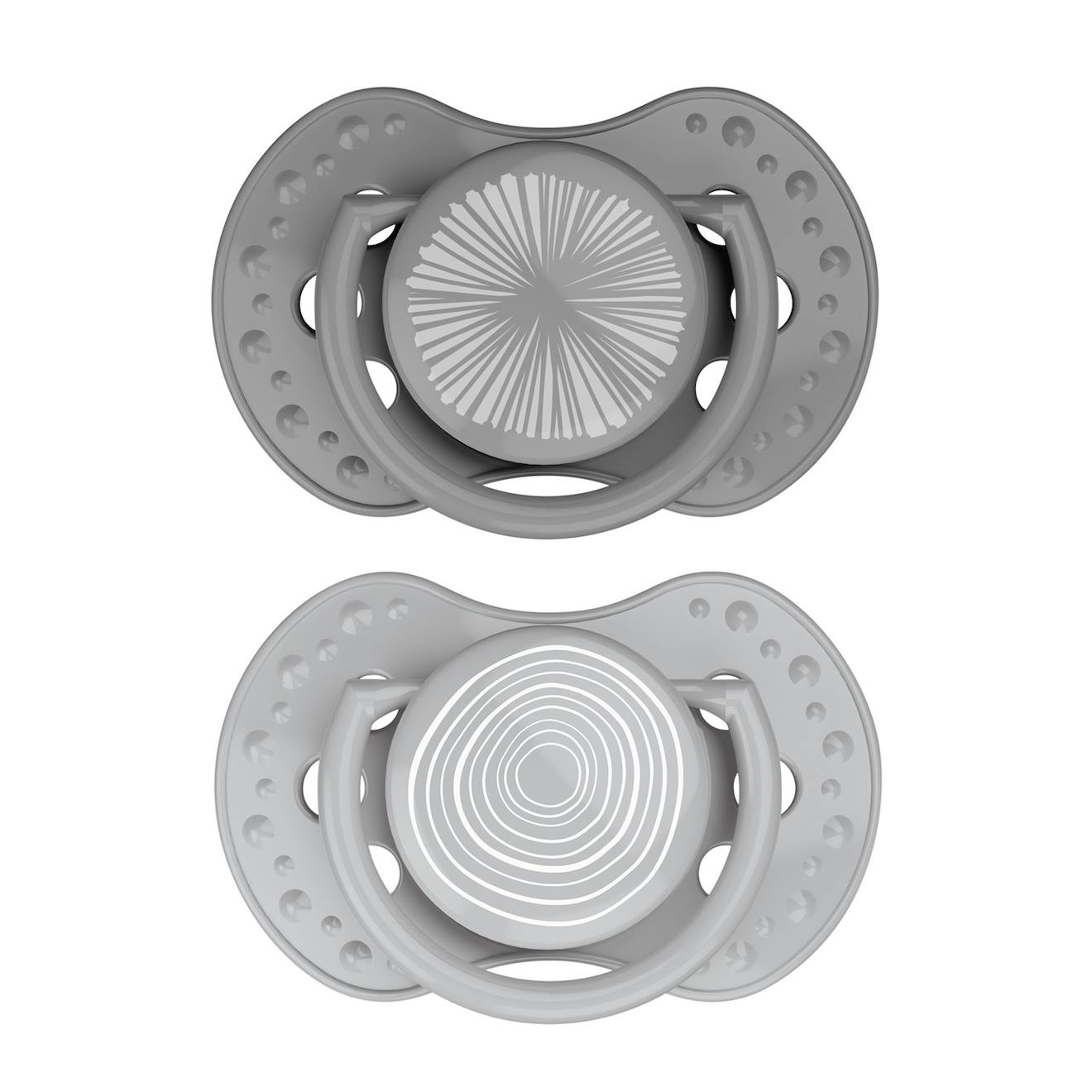 Lot De 2 Sucettes Dynamique Lovi Harmony Taille 2 De 3 À 6 Mois Gris