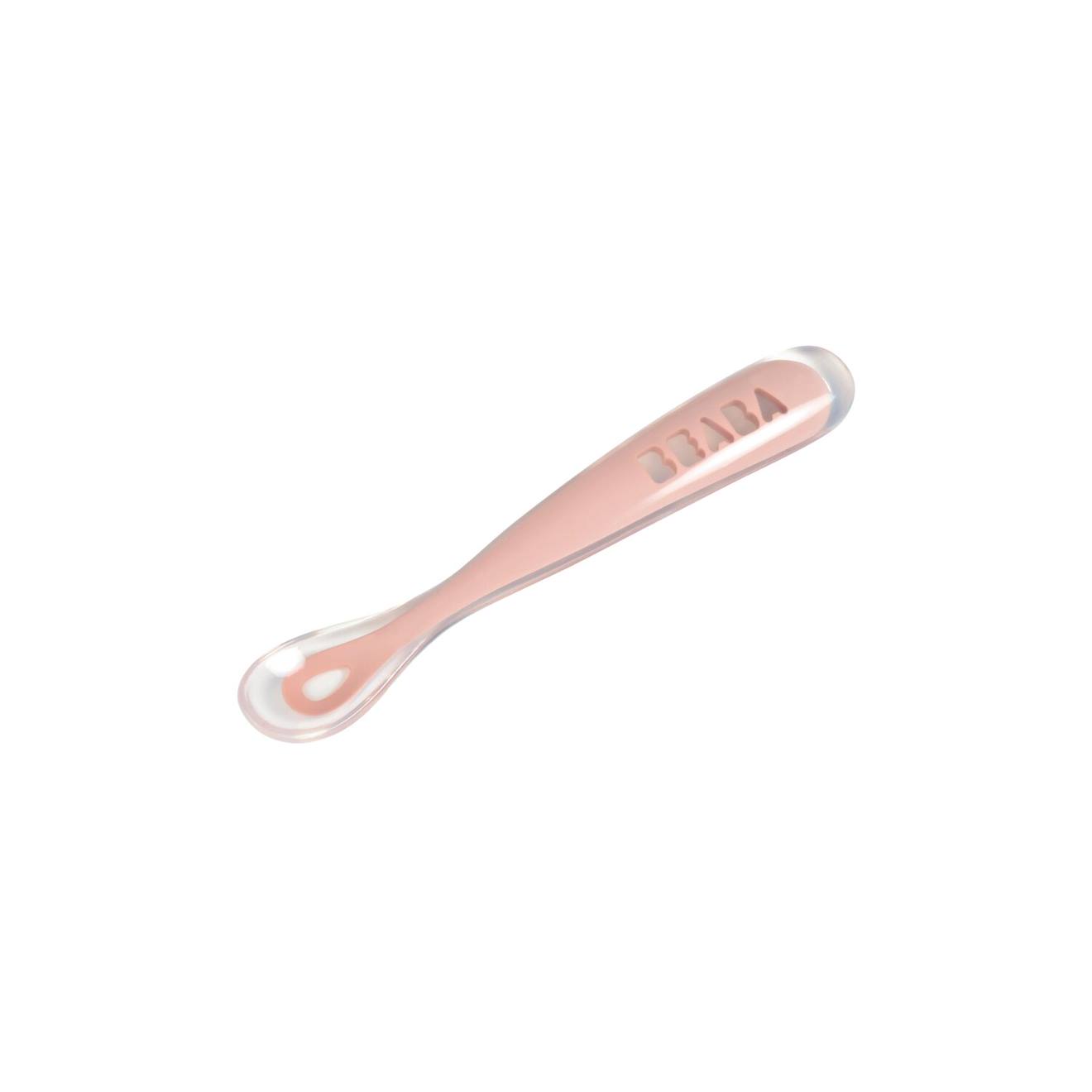 Cuillère 1er Âge En Silicone Rose