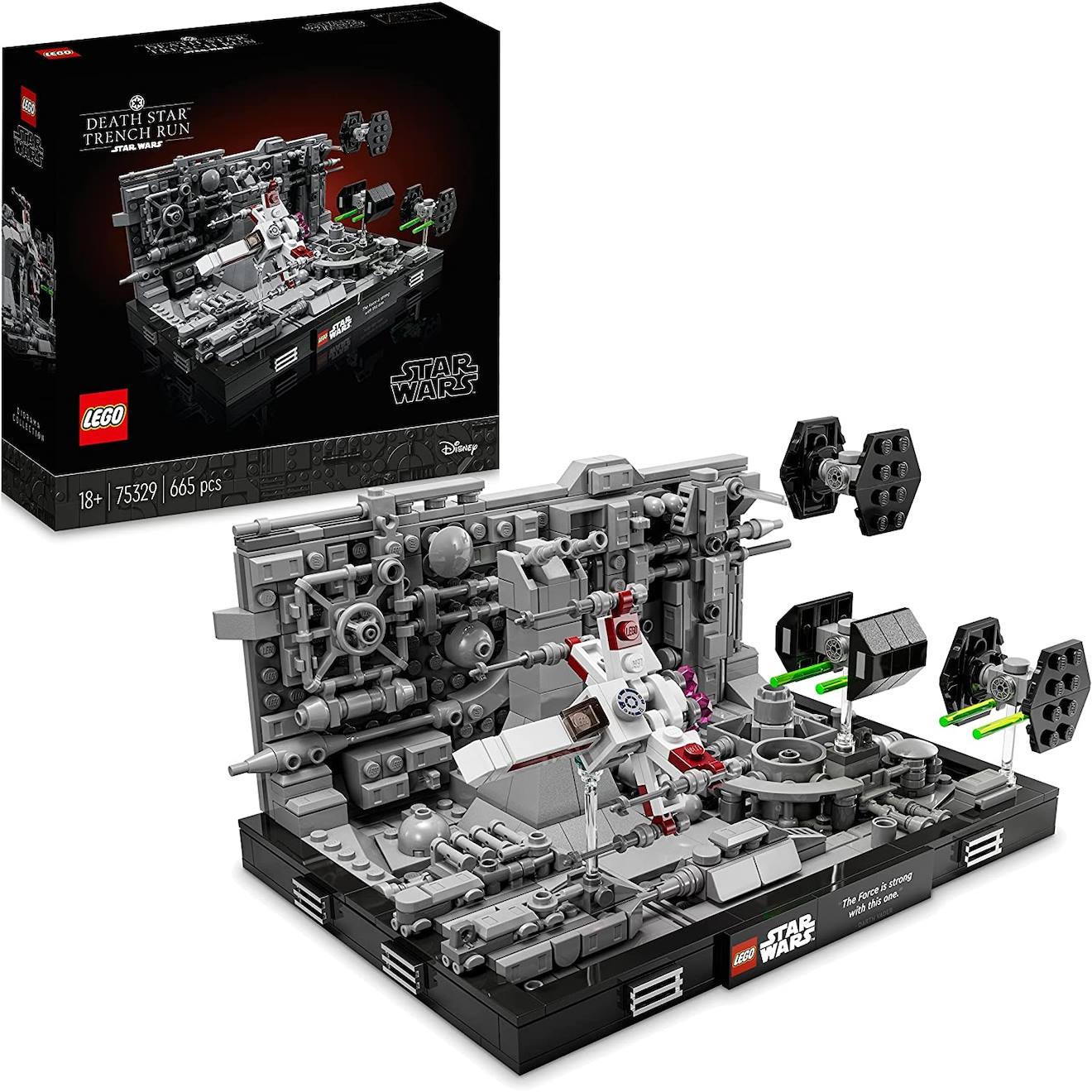 Star Wars Diorama De La Poursuite Dans Les Tranchées De L'étoile 75329 Multicolore