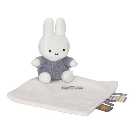 Miffy - Doudou Plat Miffy - Fluffy Bleu Et Blanc