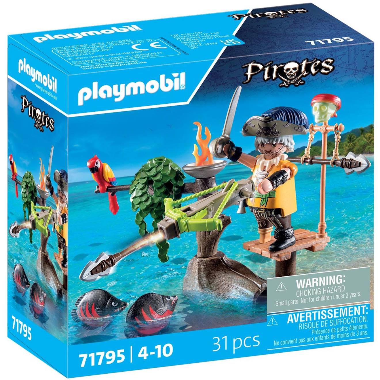 Pirate Avec Arbalète, Flèche Et Poissons À Viser 71795 Multicolore