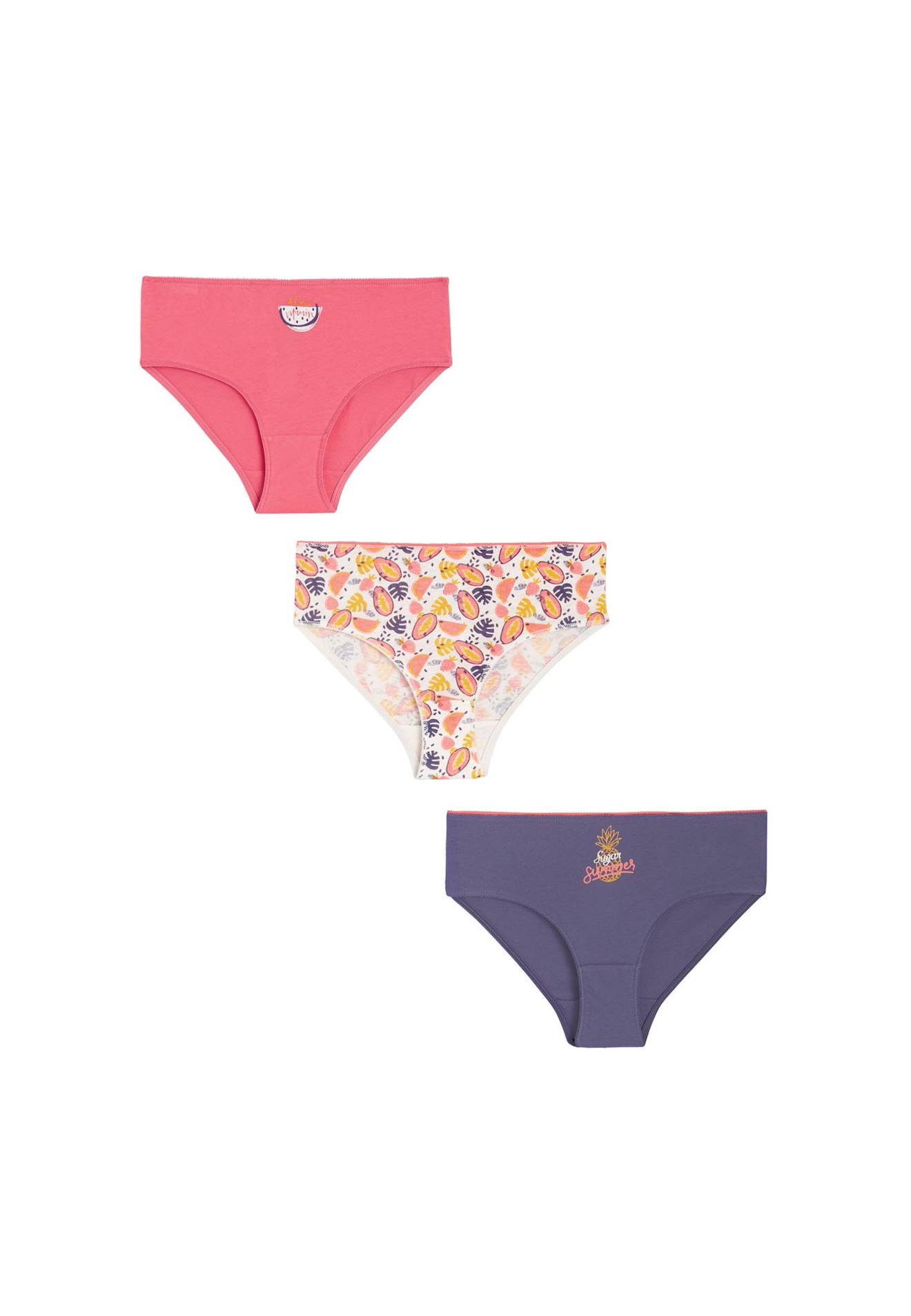 Lot De 3 Culottes Fille Pastèque Bleu
