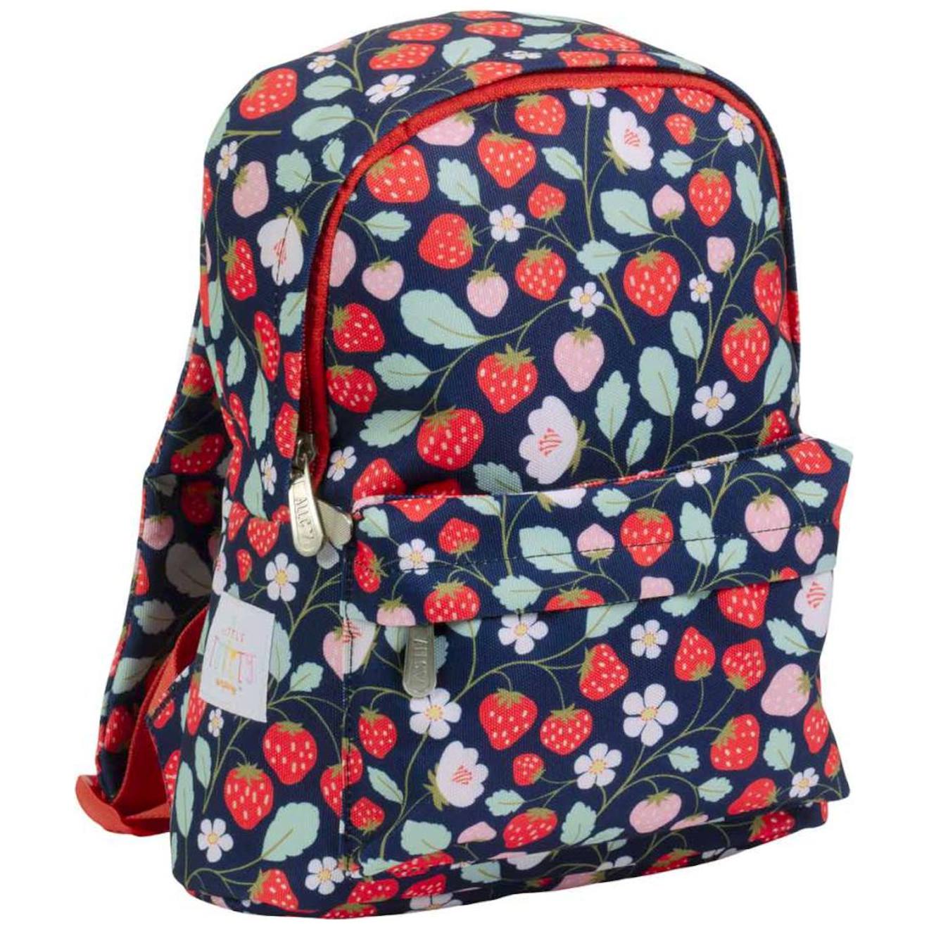 Petit Sac À Dos Fraises Noir, Rouge, Bleu