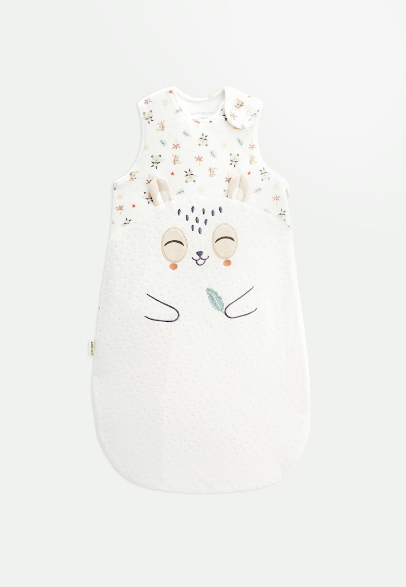 Gigoteuse D'hiver En Velours Baby Panda Ecru