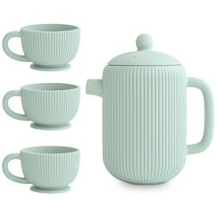 Jouet-Ensemble de jeu thé en silicone cambridge blue (4 pièces)