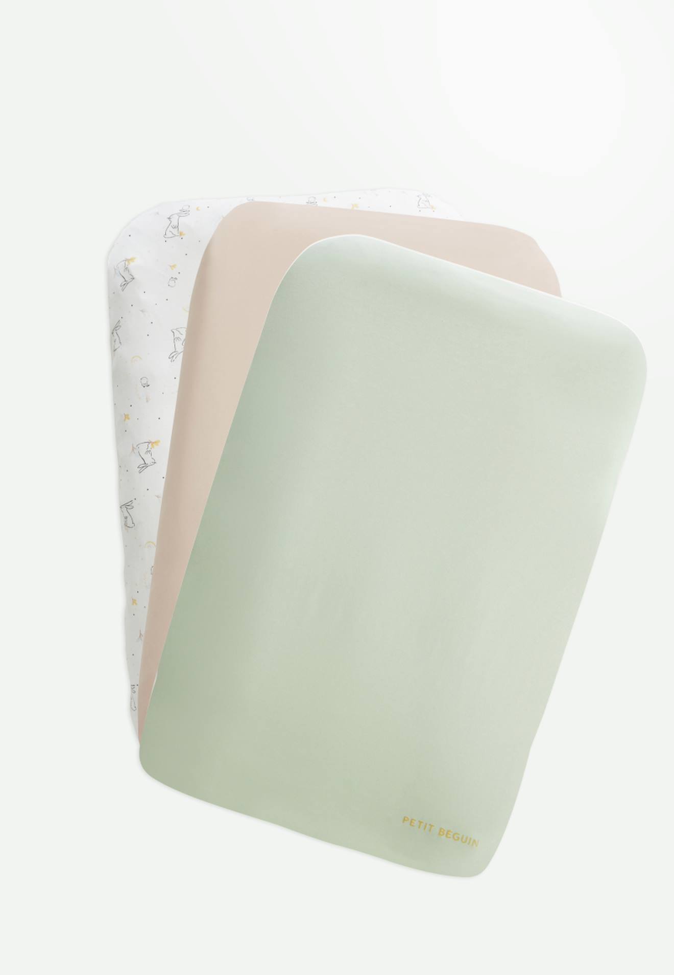 Lot De 3 Housses De Matelas À Langer Hello Baby Ecru