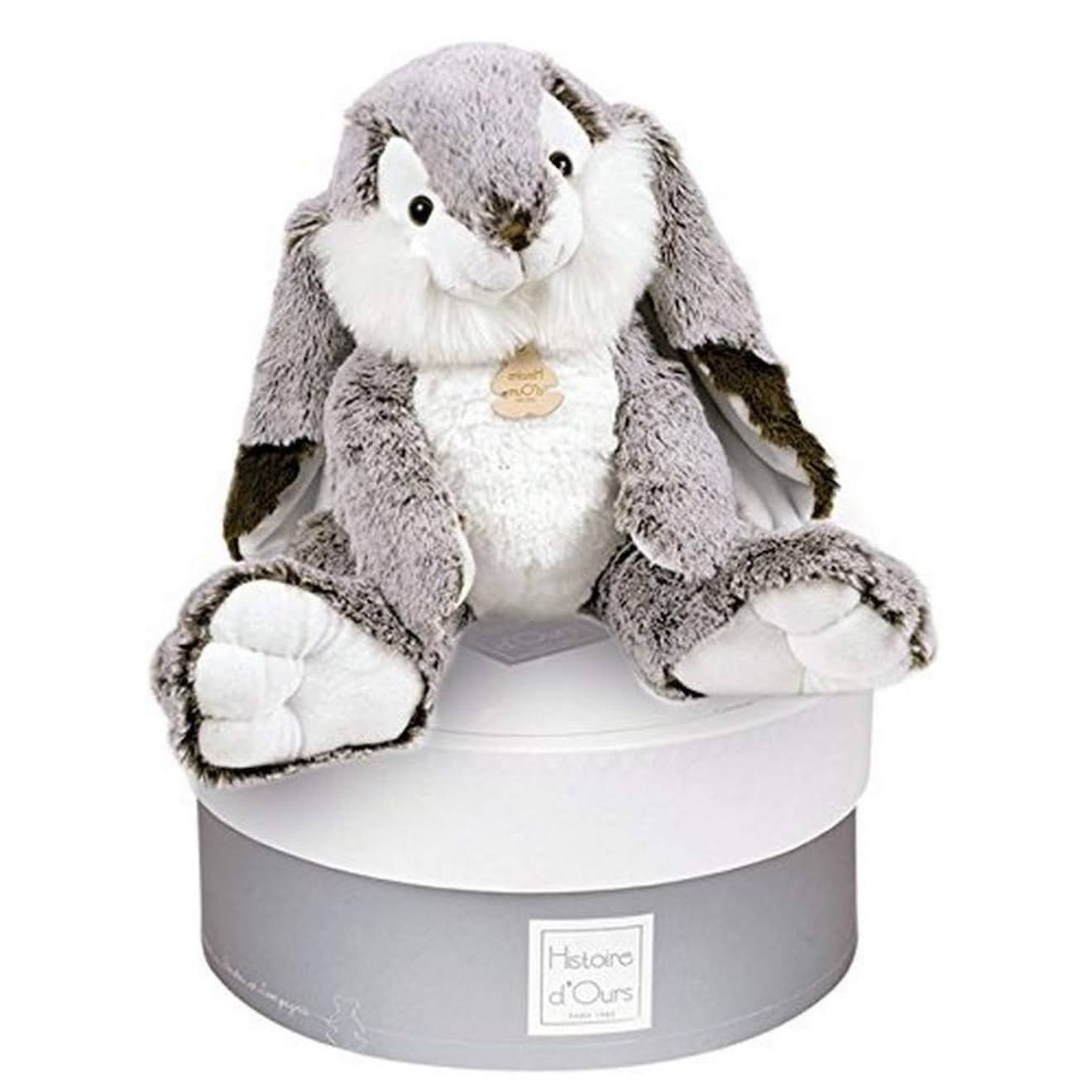 Lapin Marius 40 Cm Gris