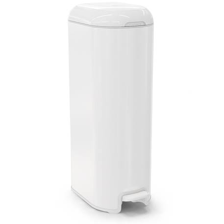 Diaper Genie - Poubelle À Couches Platinium Blanche Avec Recharge Blanc