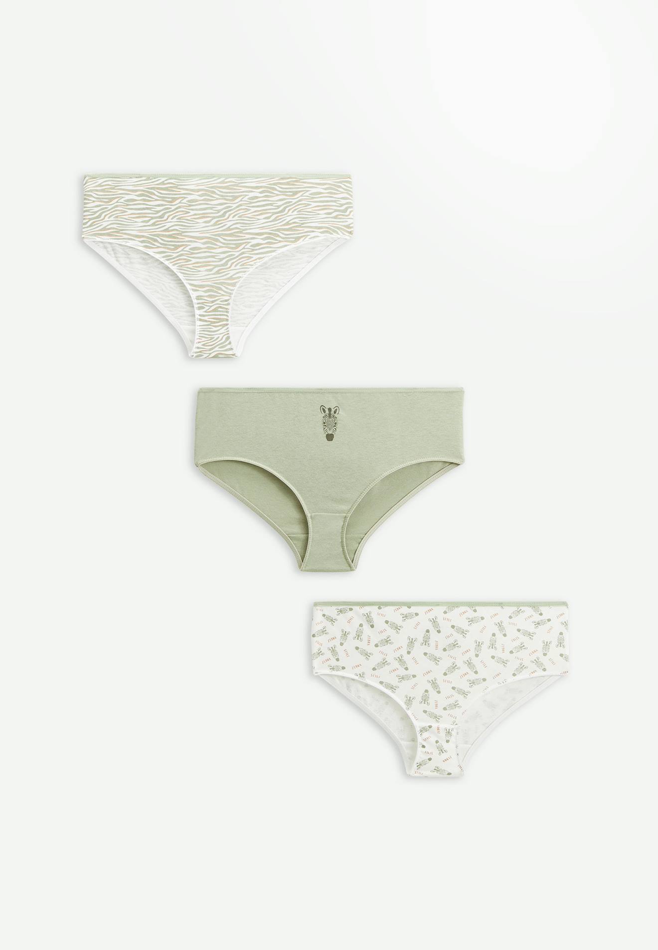 Lot De 3 Culottes Fille Safari Kaki