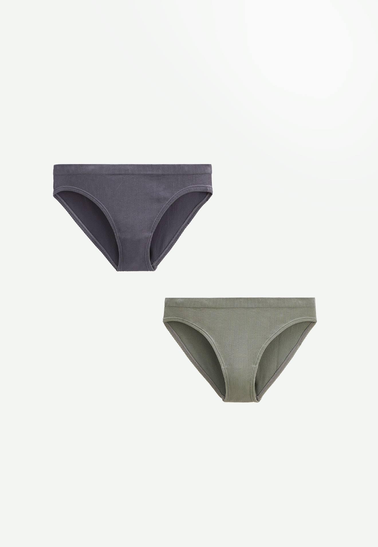 Lot De 2 Culottes Fille Gris Et Kaki Saeva Kaki