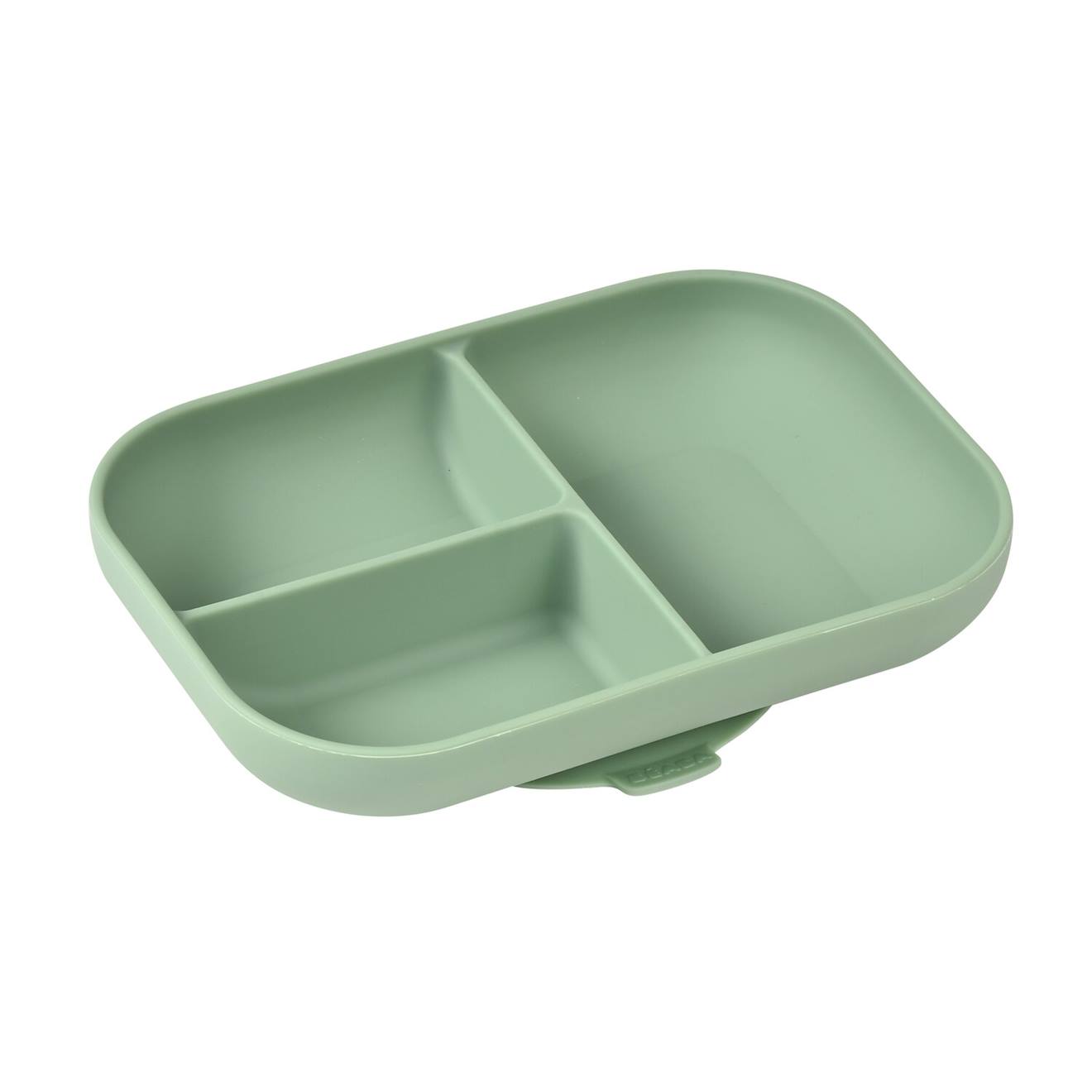 Set Repas Compartimenté En Silicone Vert