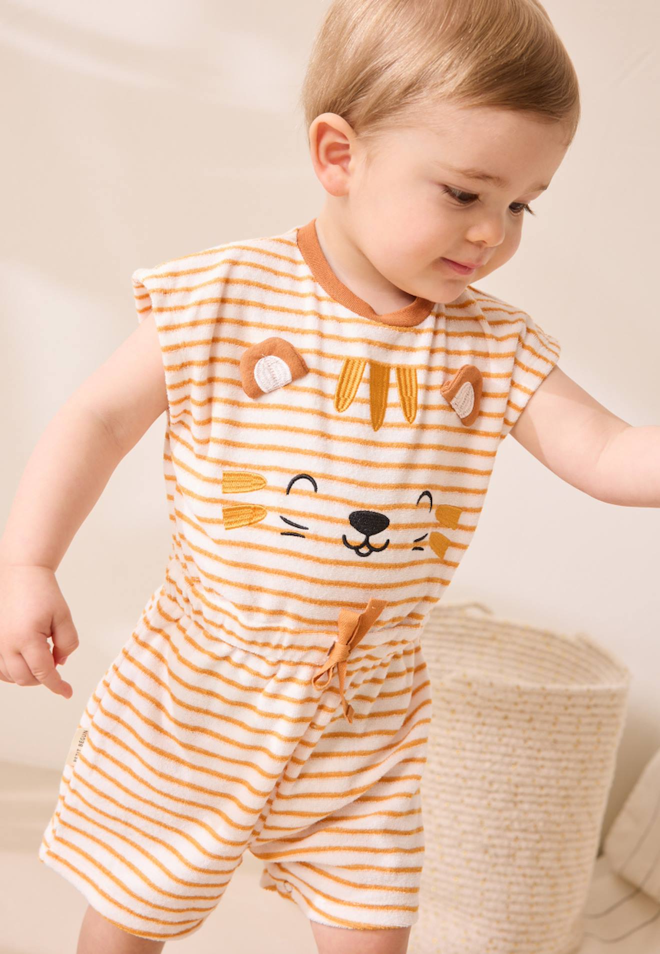 Barboteuse Bébé En Éponge Mio Ecru