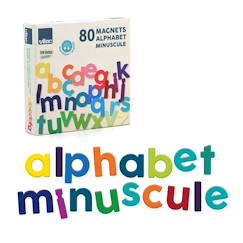 Jouet-Activités artistiques et musicales-Magnets alphabet minuscule 80 pcs