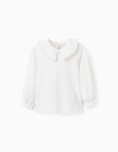 T-shirt avec col claudine et volants  - vertbaudet enfant