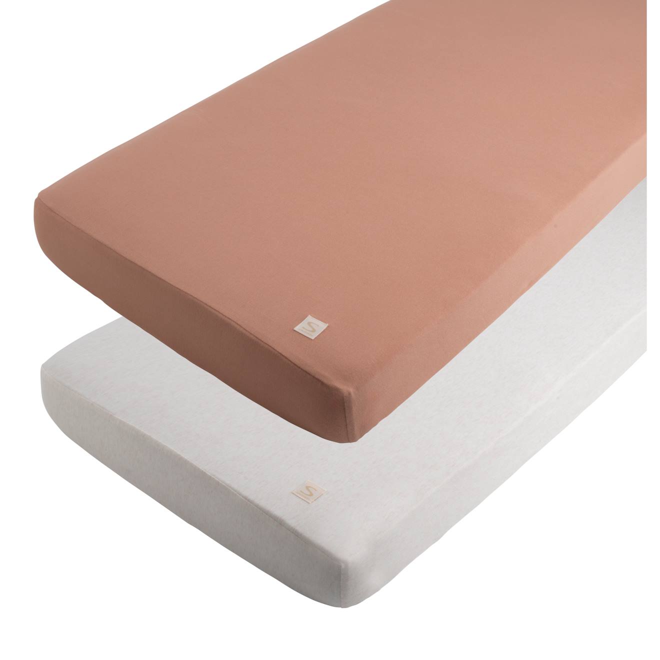 Lot De 2 Draps Housse En Coton Pour Lit Bébé Rose