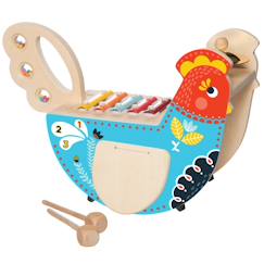 Poule musicale en bois  - vertbaudet enfant