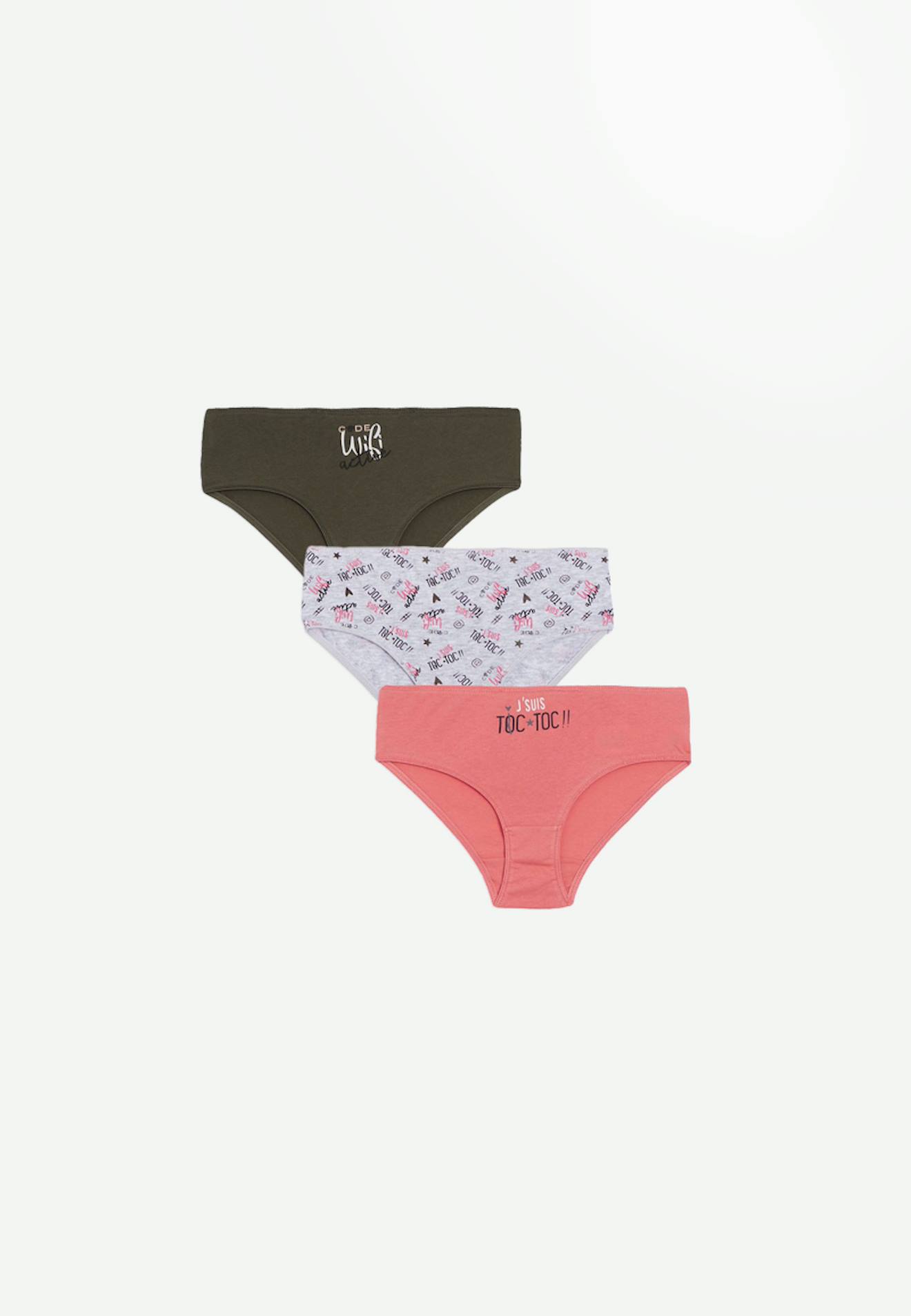 Lot De 3 Culottes Fille En Coton Bio Wifi Multicolore