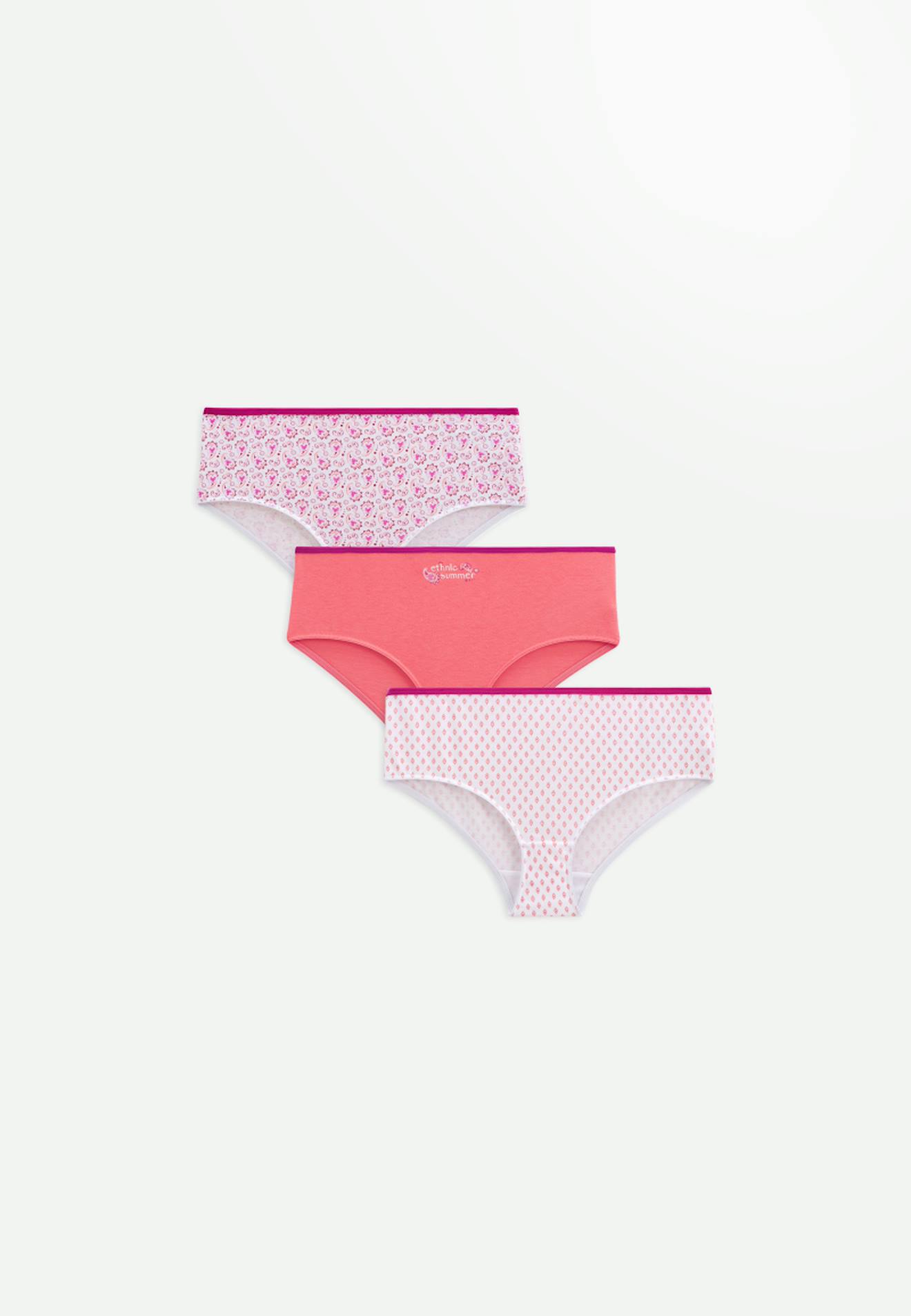 Lot De 3 Culottes Fille Ethnic Summer Rose