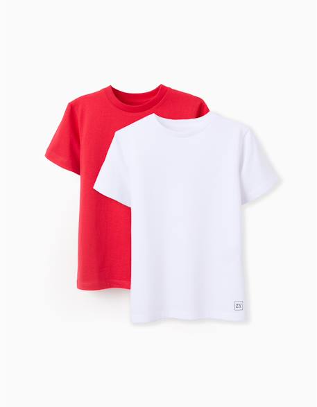 Garçon-Pack 2 t-shirts en coton