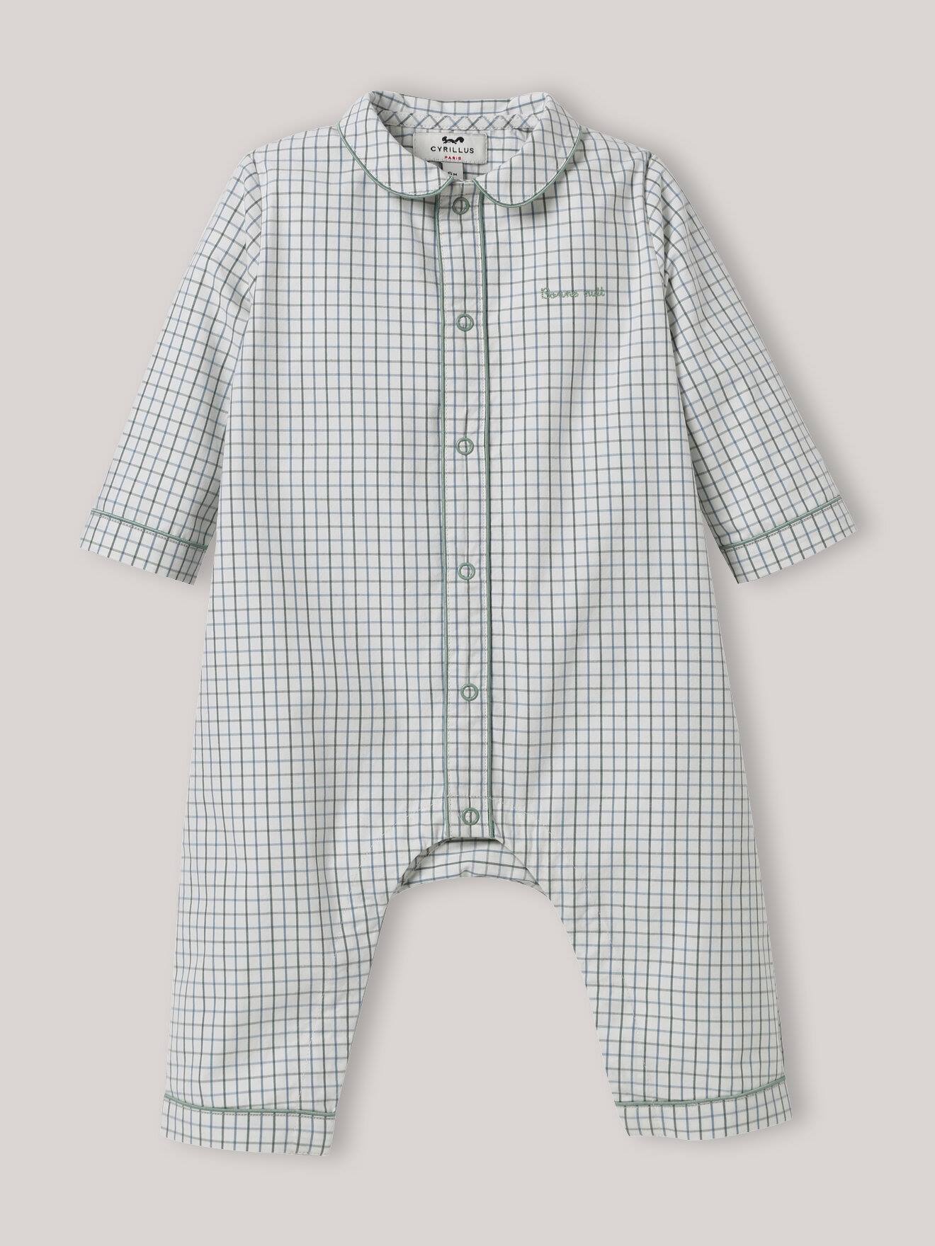 Dors-bien Brodé Bébé Tattersall Céladon