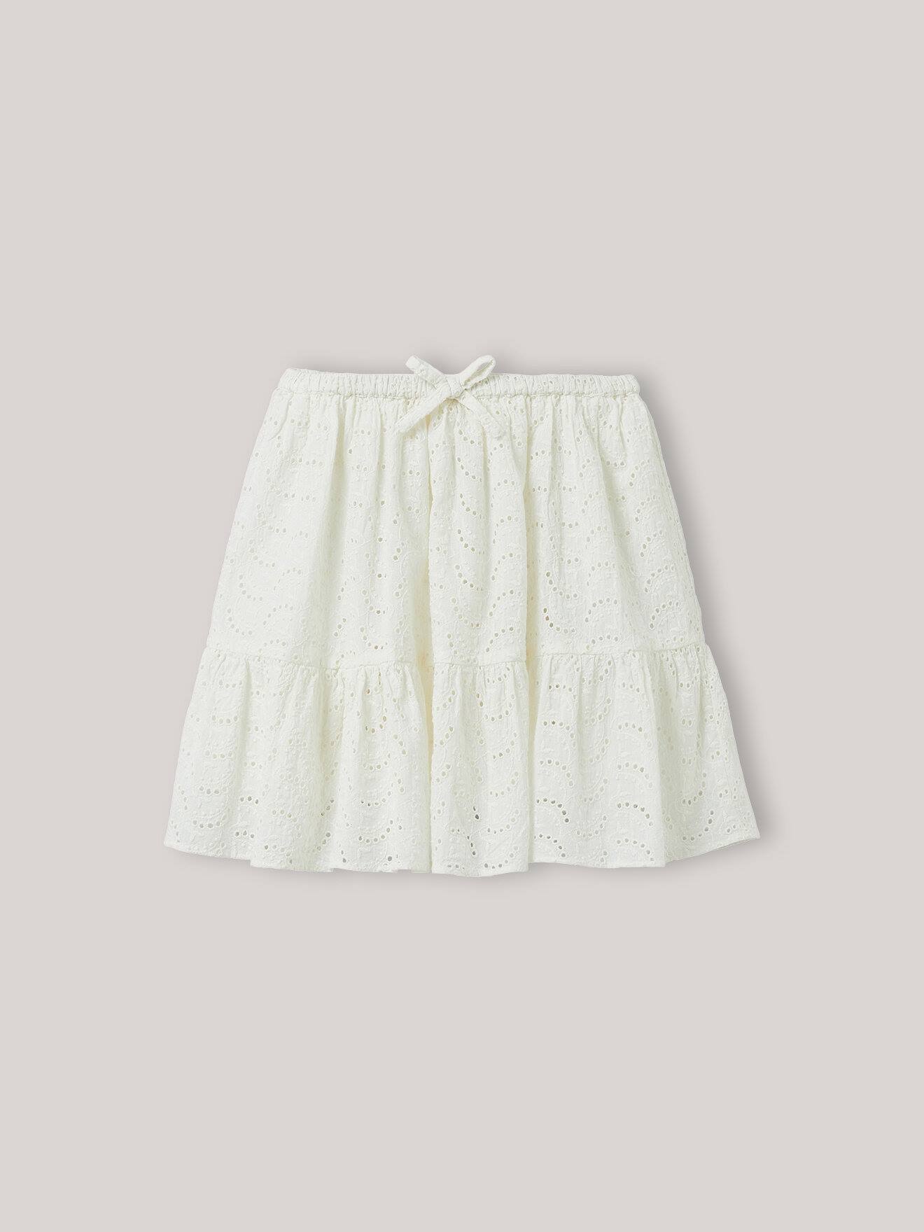 Jupe Broderie Anglaise Ecru