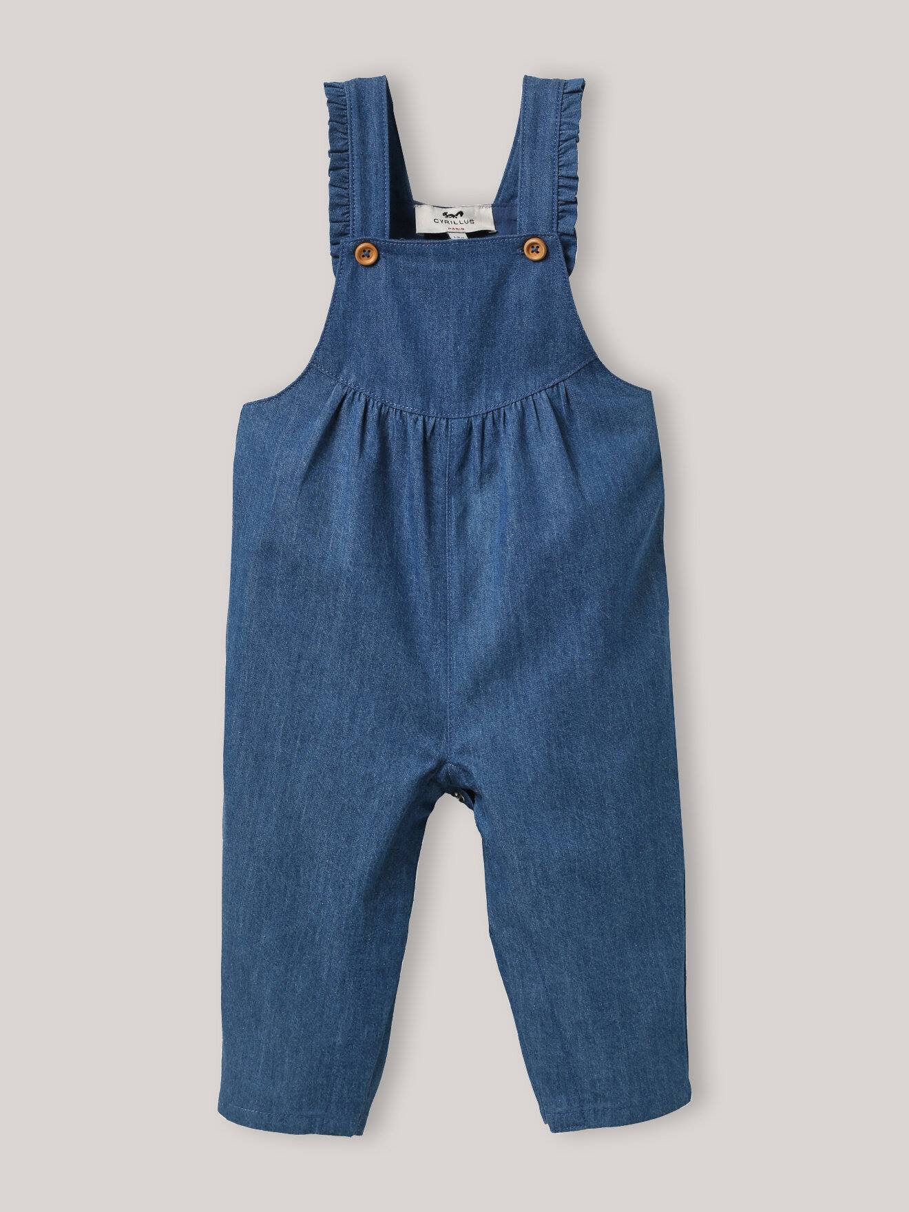 Salopette En Denim Light Denim Bleu