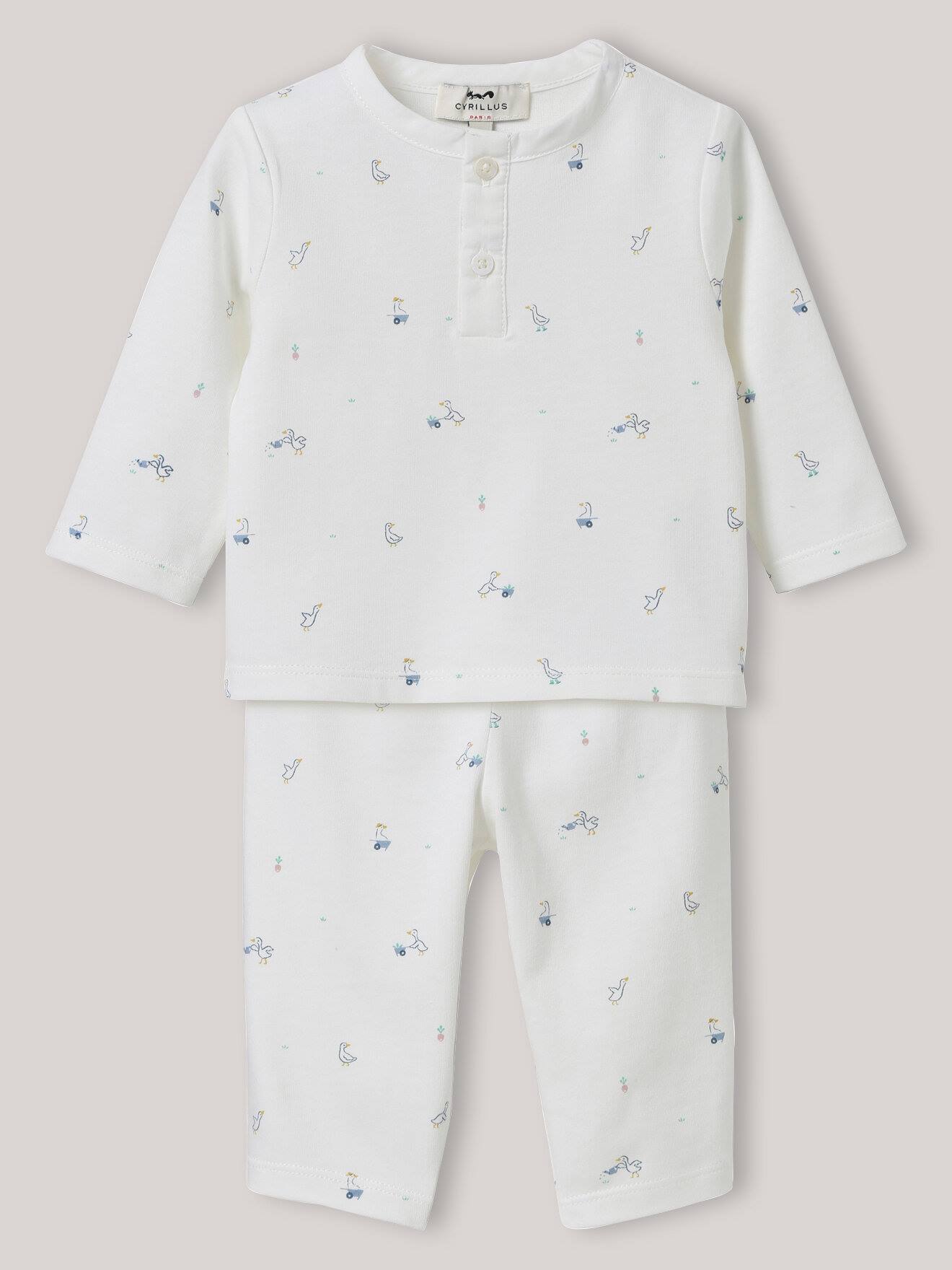 Pyjama En Coton Biologique Imprimé Oies