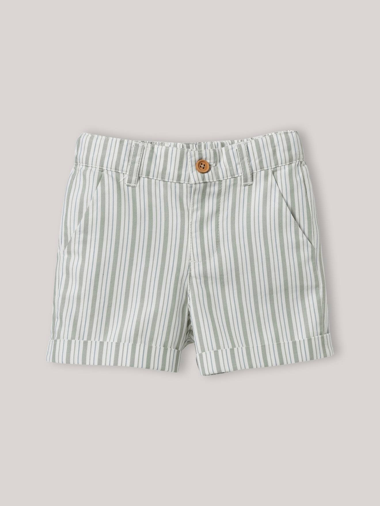 Short Rayé Rayure Vert/bleu