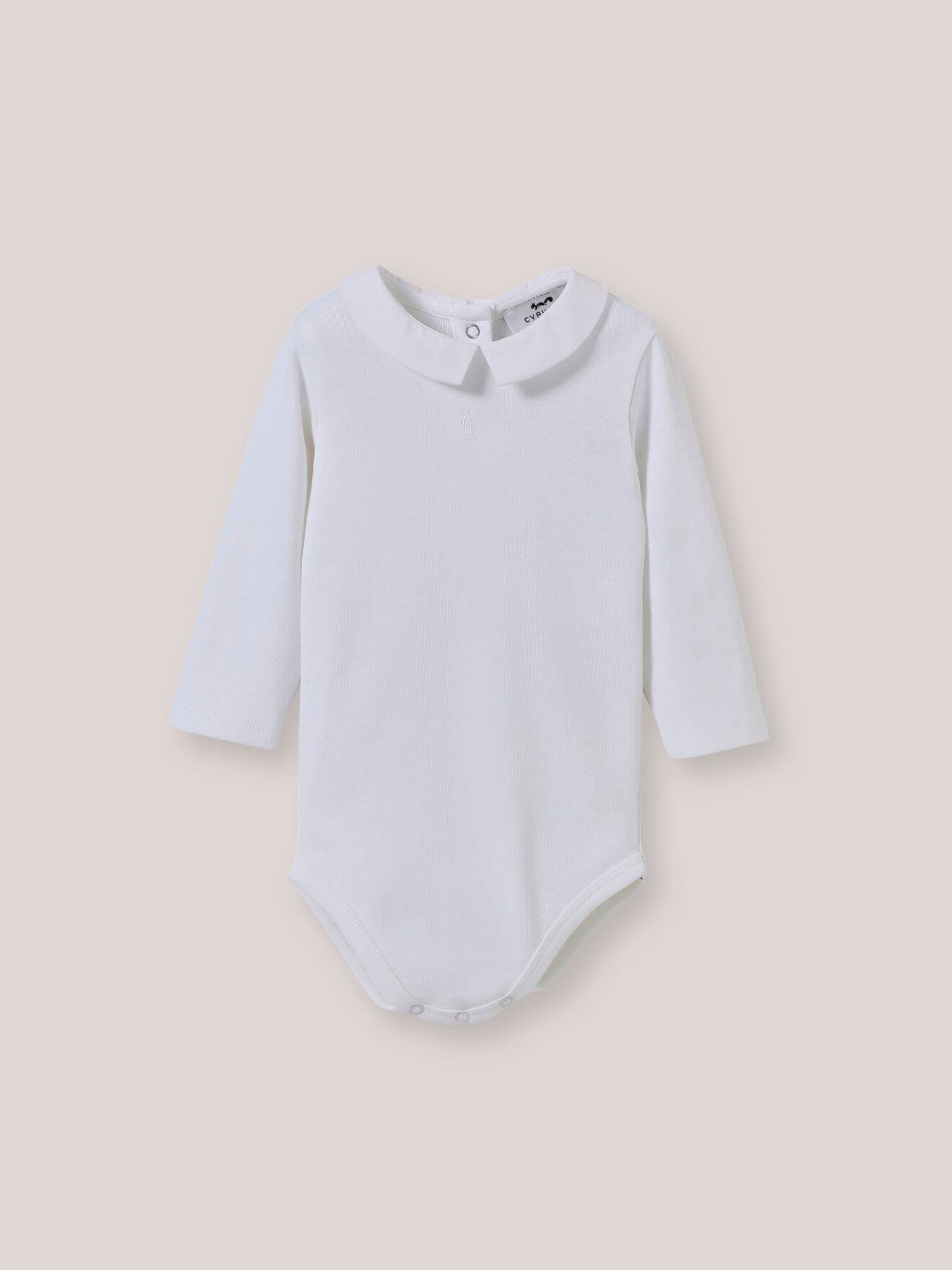 Body Col Mac Milan En Coton Biologique Blanc Casse