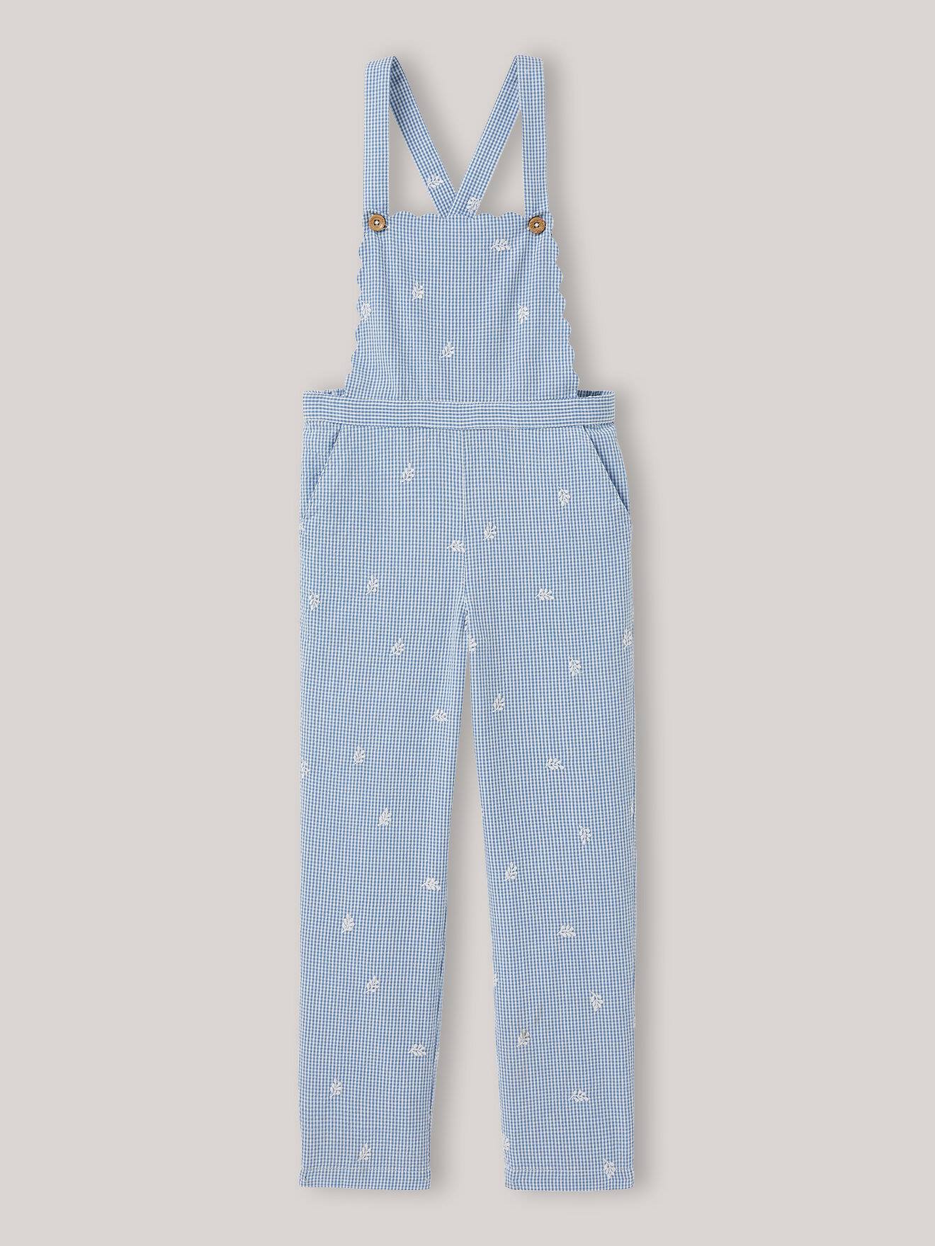 Salopette - Vichy Brodé Vichy Bleu