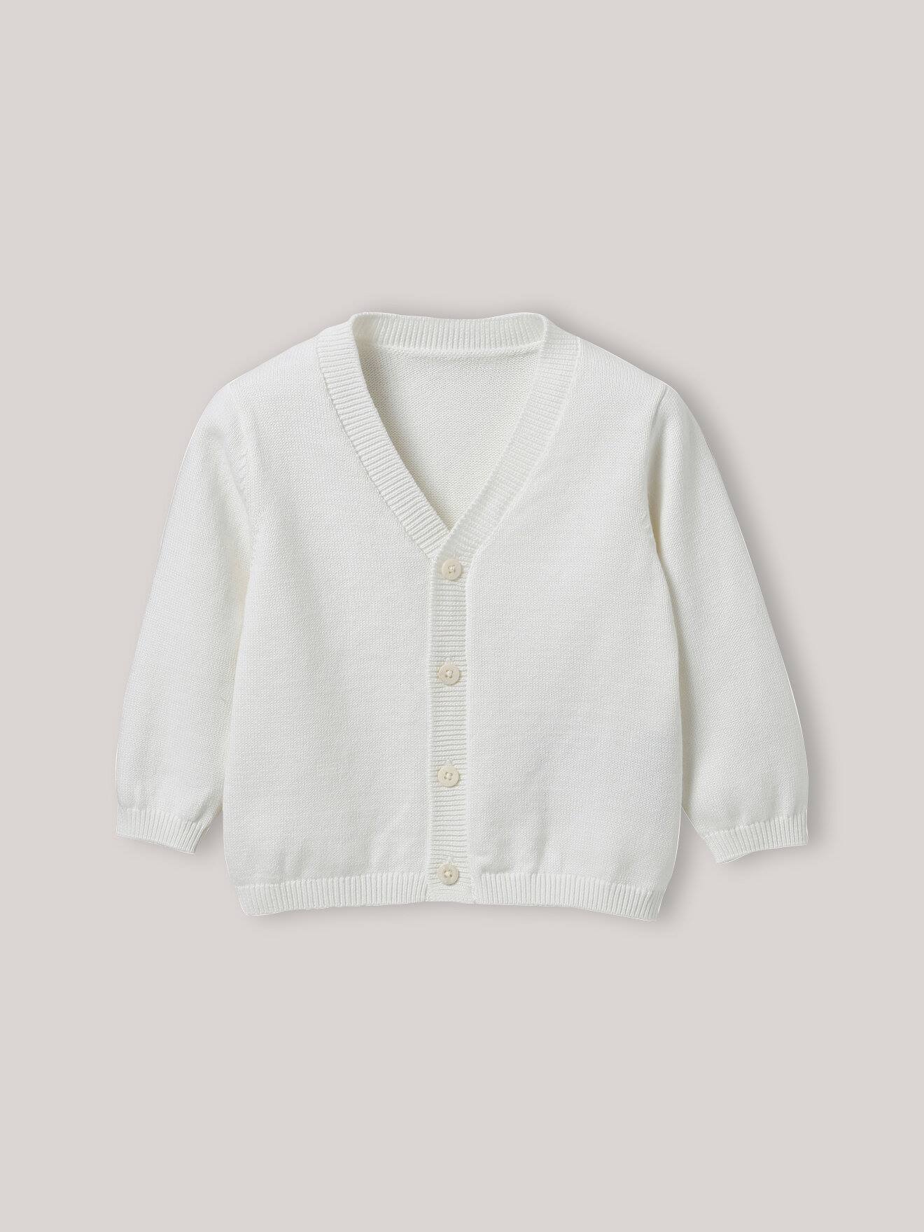 Cardigan En Coton Biologique - Fêtes Et Blanc Casse