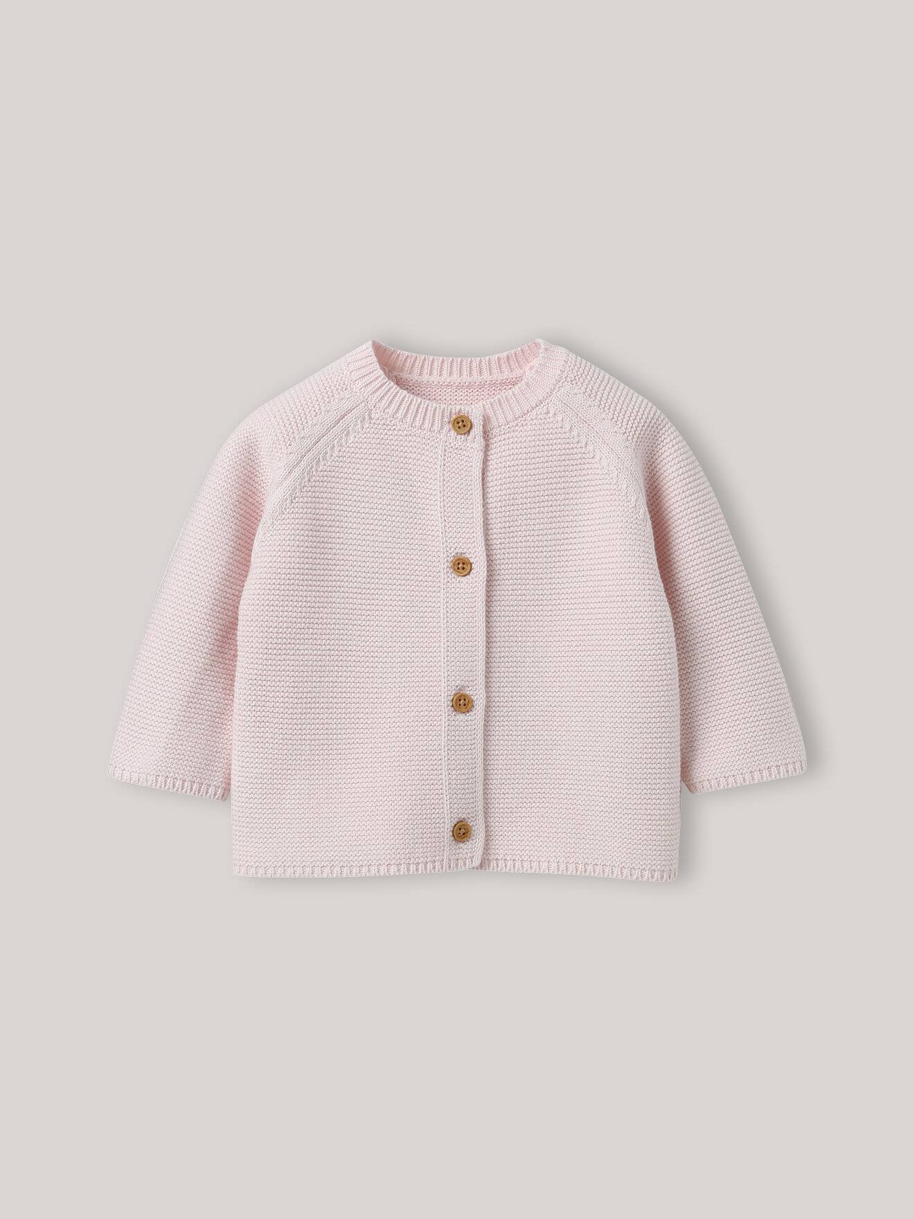Cardigan En Coton Biologique Rose Pale