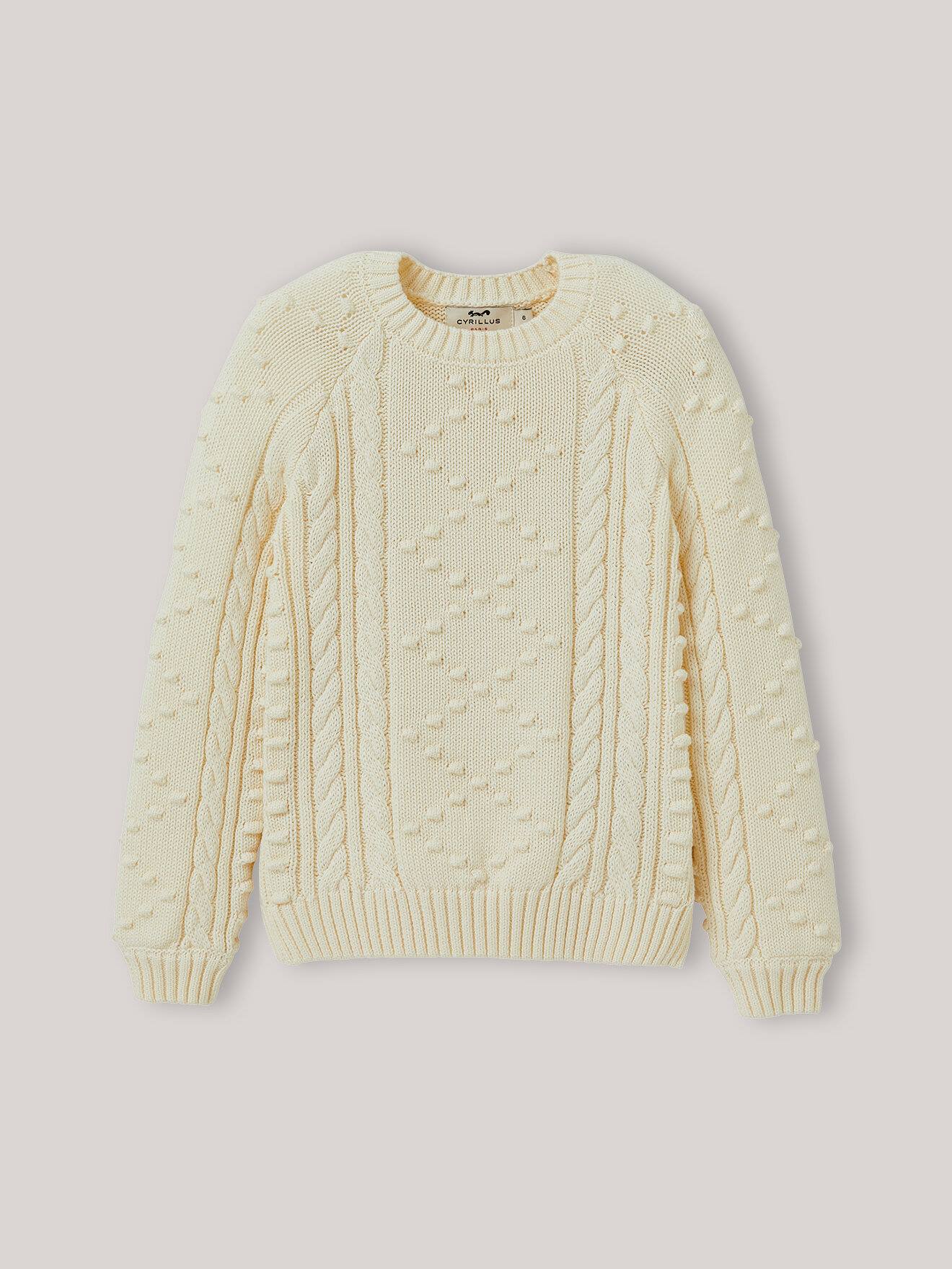 Pull Fill Torsadé Ecru