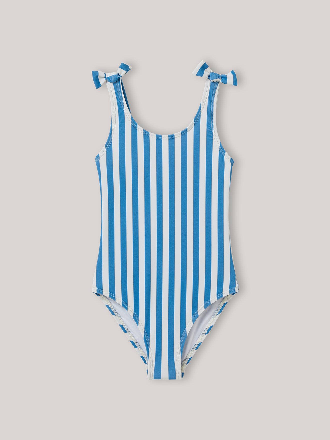 Maillot De Bain 1 Pièce - Rayé Rayre Bleue