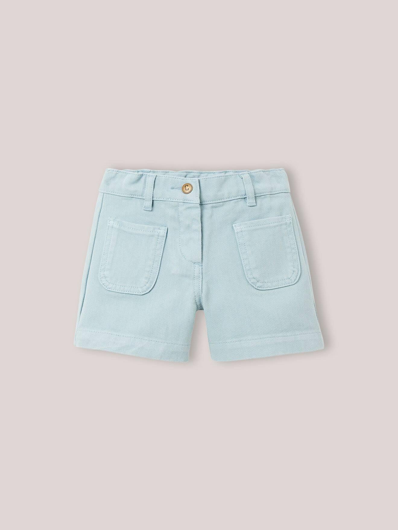 Short Denim Couleur Vert D'eau
