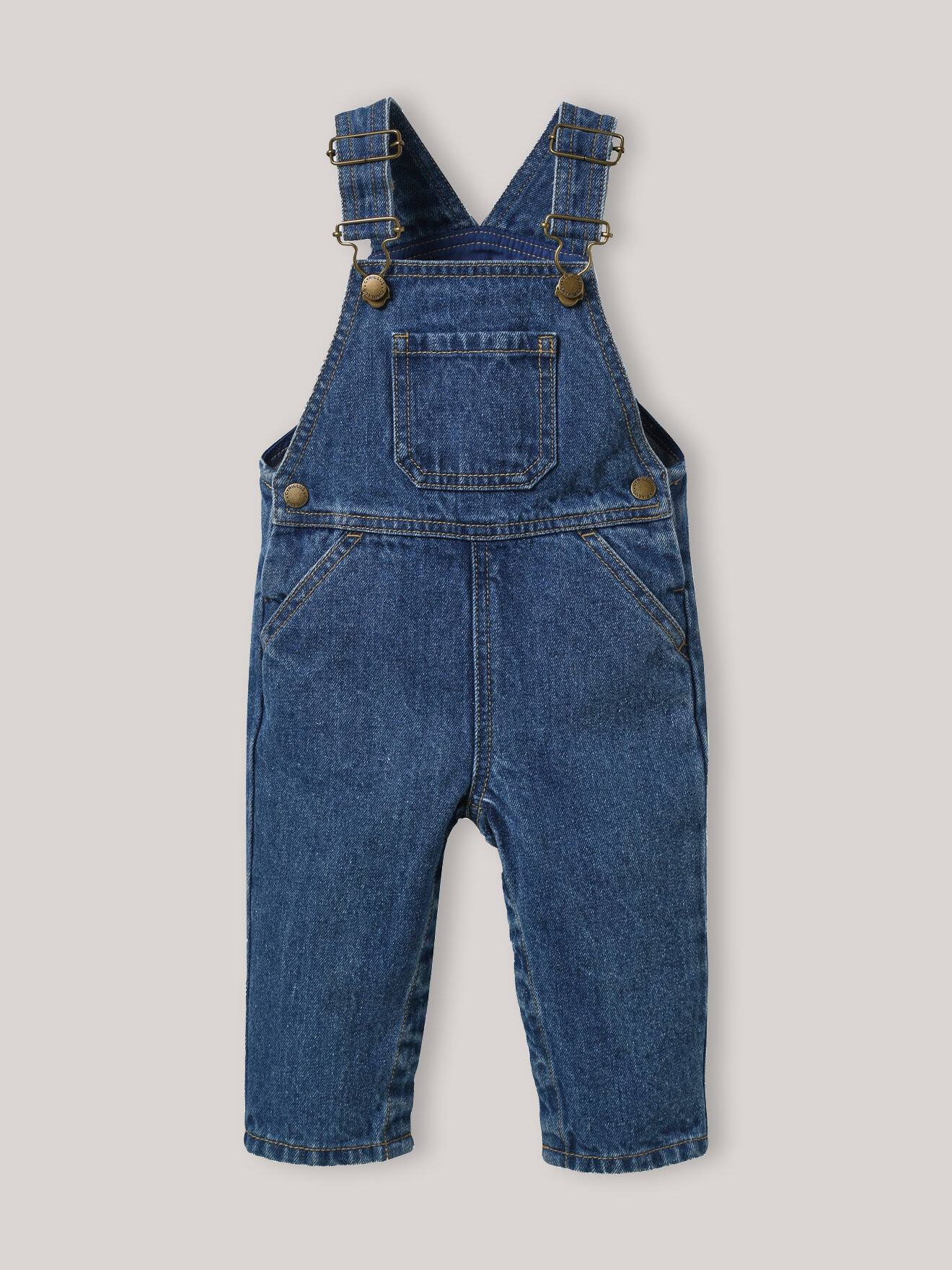 Salopette En Denim Denim Bleu