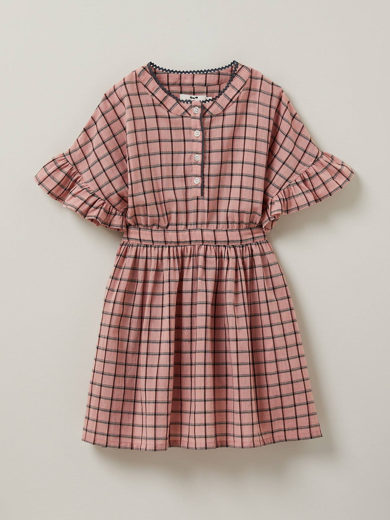 Robe À Carreaux Carreaux Rose
