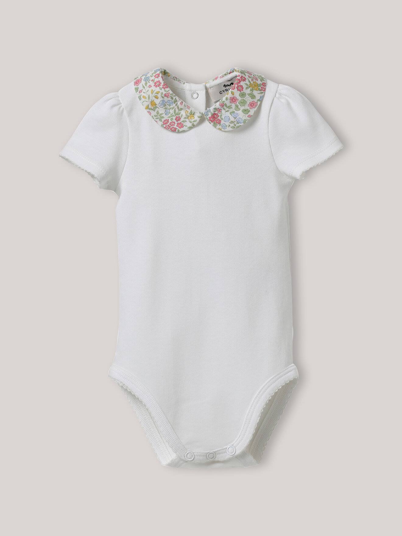 Body Col En Tissu Liberty En Coton Biologique Blanc Doux