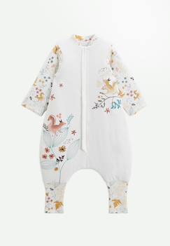 Linge de maison et décoration-Turbulette d'hiver en velours avec pieds retroussables et manches amovibles bloom